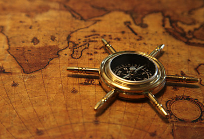 Fototapeta Starý kompas s mapou 24068